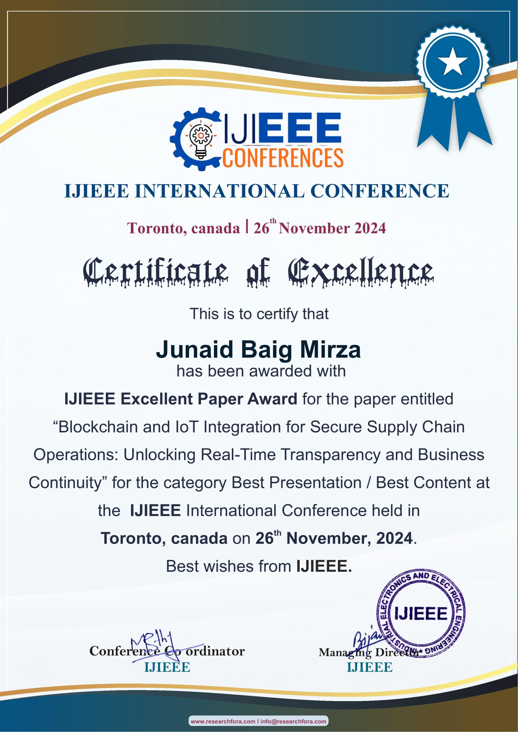 Blockchain and loT Integration for Secure Supply Chain Operations: Unlocking Real-Time Transparency and Business Continuity