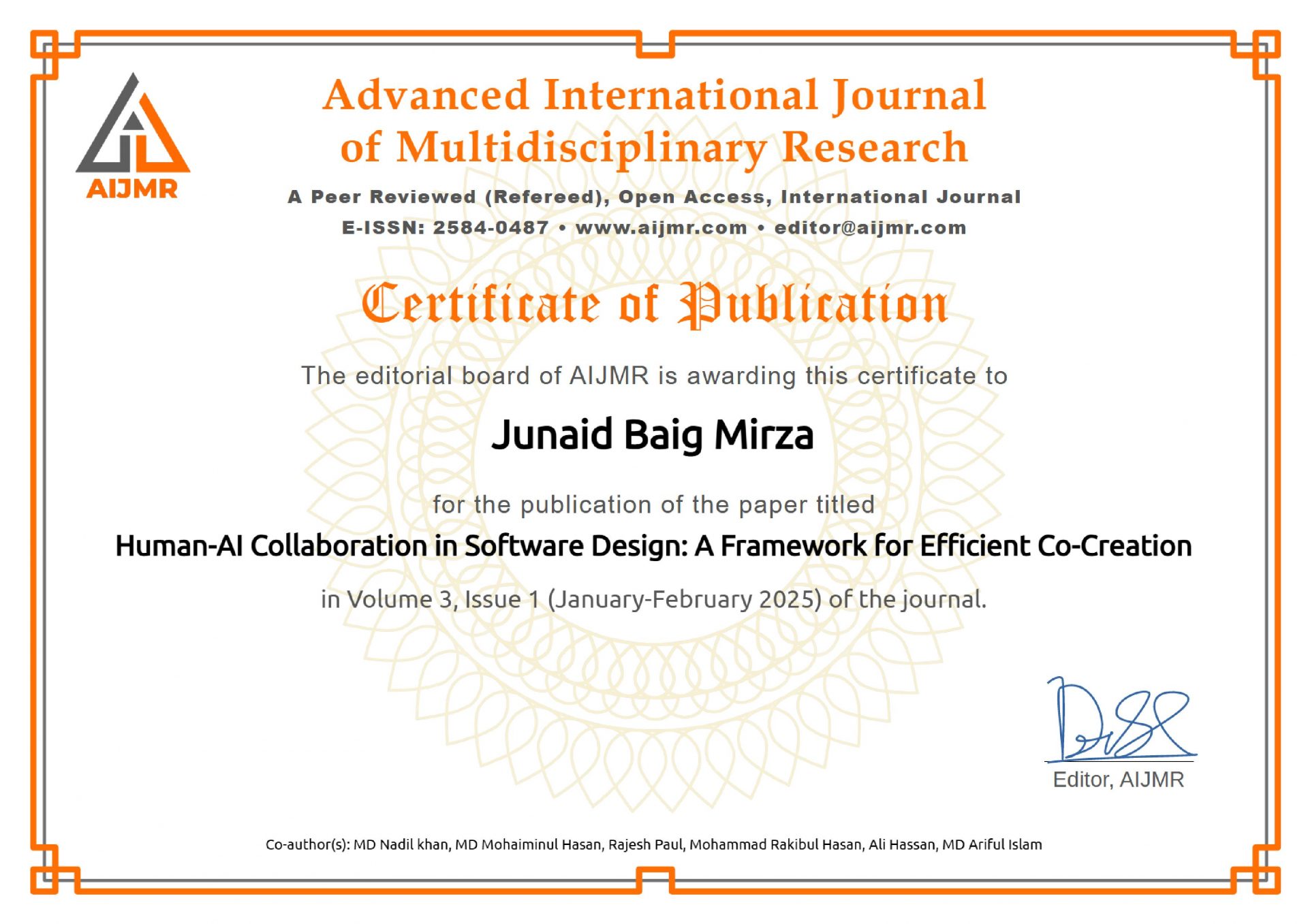 Human-Al Collaboration in Software Design: A Framework for Efficient Co-Creation